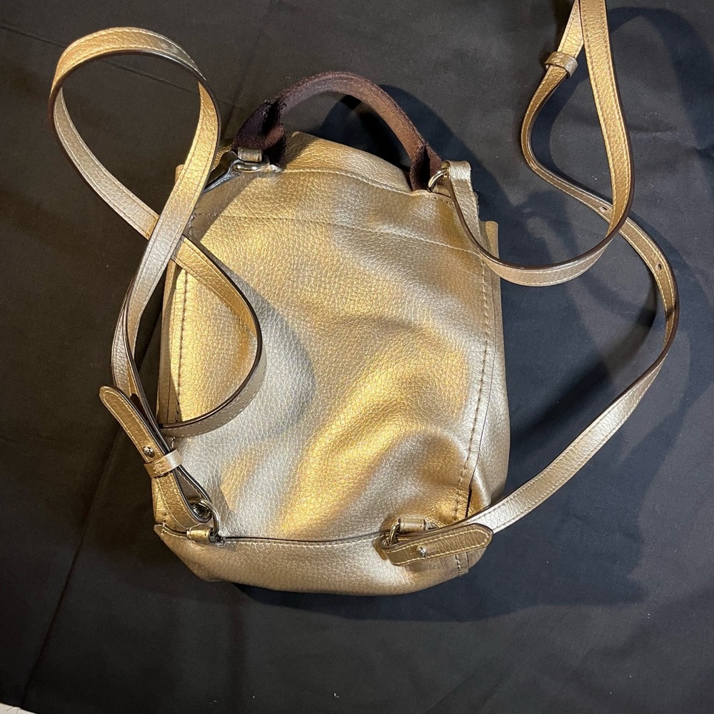 Coach Gold Convertible Backpack Crossbody - Picture 7 of 9